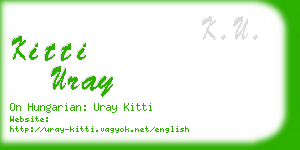 kitti uray business card